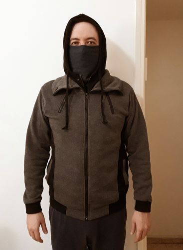 Customer photo review of Fleece Hoodie med lynlås