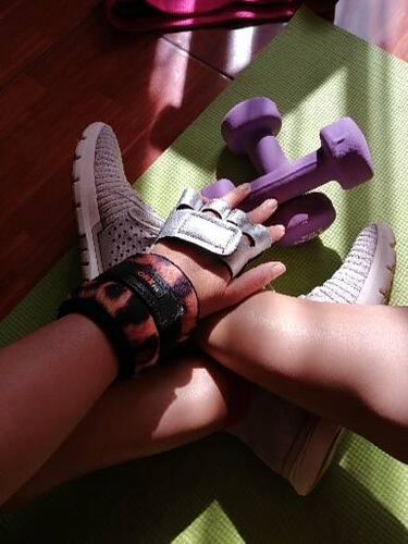 Customer photo review of Muñequeras con Peso Leopard