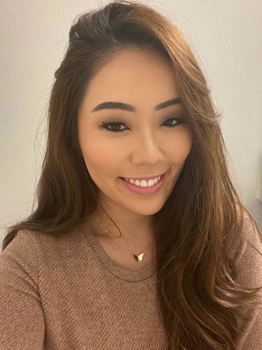 Customer photo review of AC Butterfly Initial Necklace