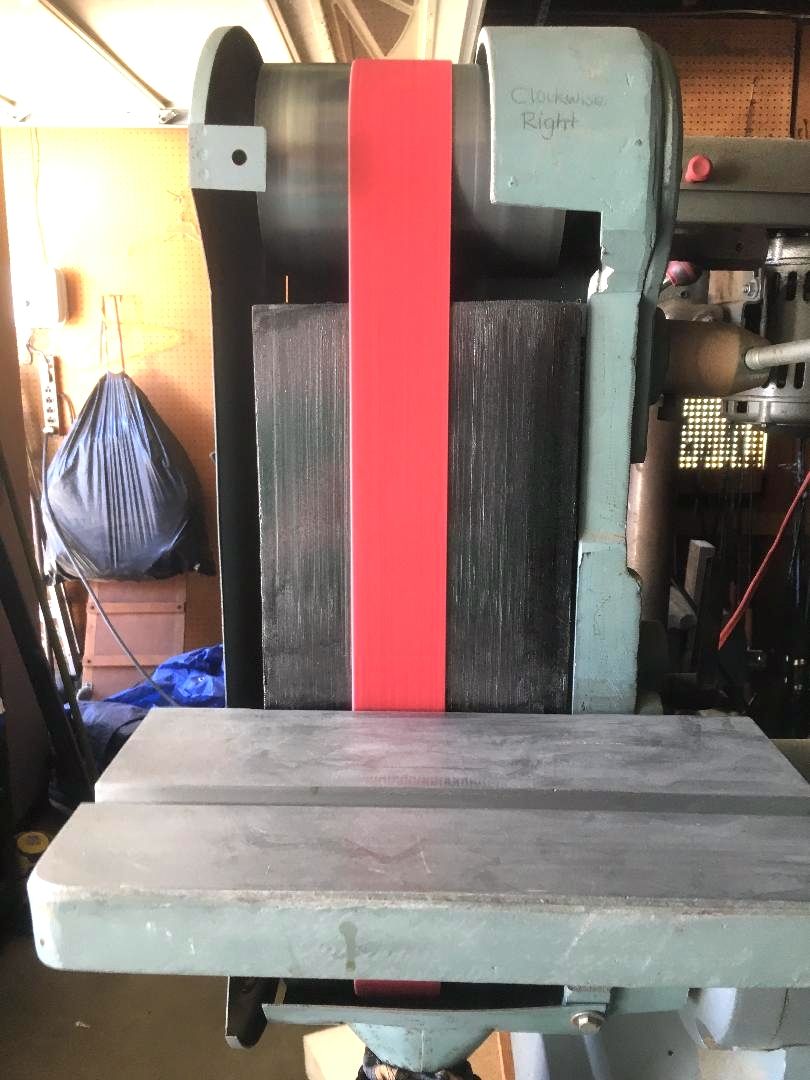 Customer photo review of 2" x 48" Sanding Belts for Stock Removal