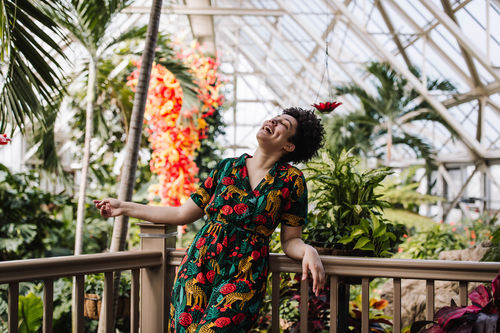 Customer photo review of Jaguar Paradise Black Animal Print Jumpsuit