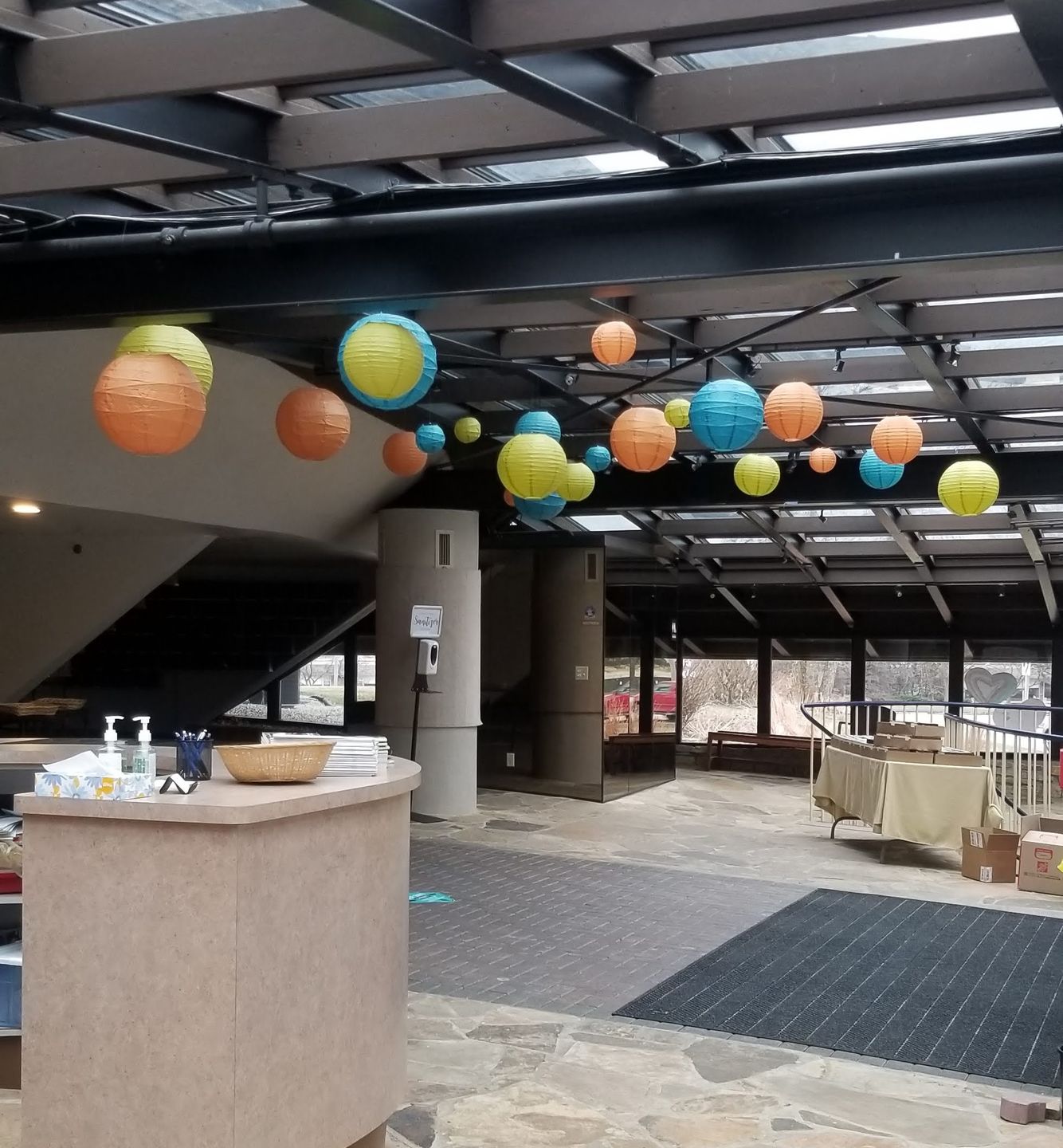 Customer photo review of 10" Persimmon Orange Round Paper Lantern, Even Ribbing, Chinese Hanging Wedding & Party Decoration
