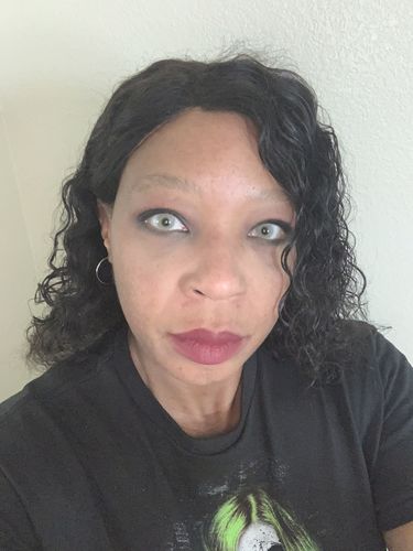 Customer photo review of Ocean Cyan-Grey Prescription Contact Lenses