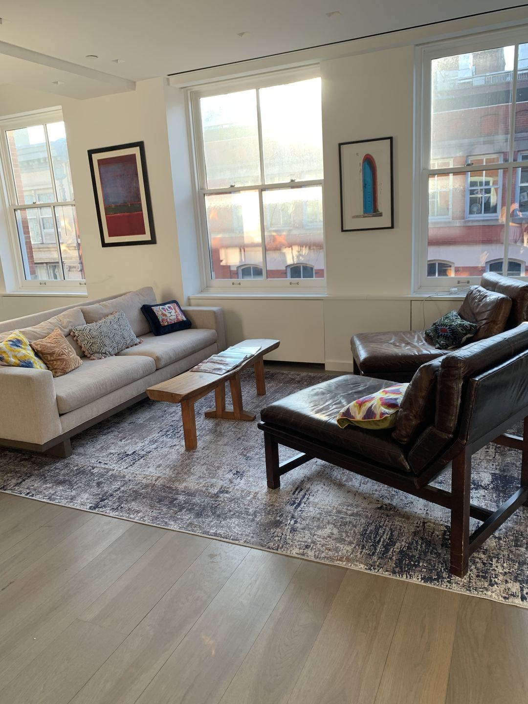 Customer photo review of Abstract Border Echo Blue Grey Rug