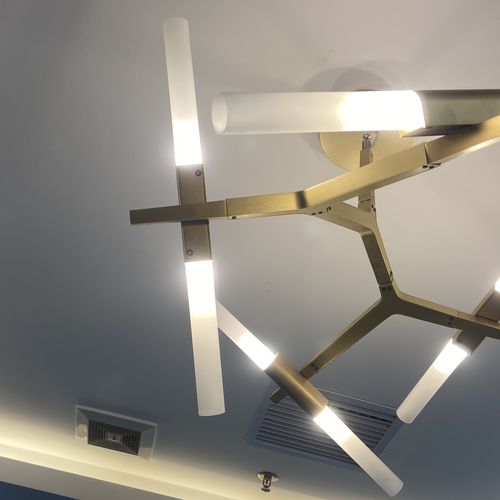 Customer photo review of Modern 10-Light Glass Branch Chandelier