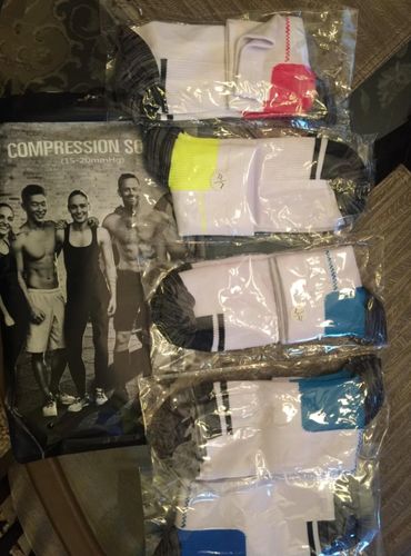 Customer photo review of 6 Pair Compression Socks