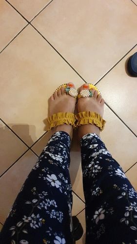 Customer photo review of Kafa™ Cute Pineapple Sandals【FREE SHIPPING】