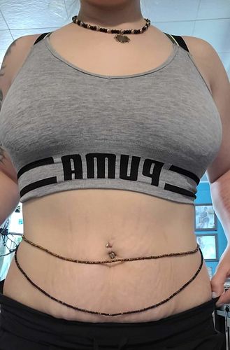 Customer photo review of Black is Beautiful Tie On Waist Beads