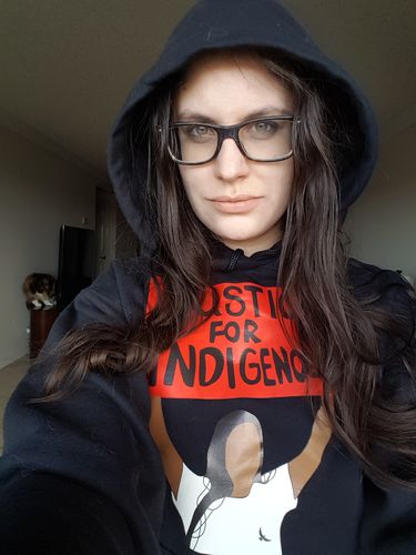 Customer photo review of Justice For Indigenous Hoodie