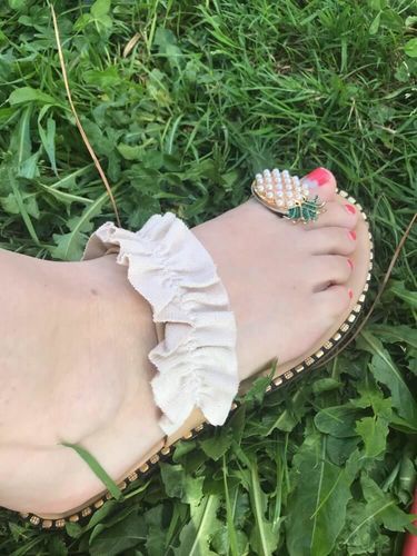 Customer photo review of Kafa™ Cute Pineapple Sandals【FREE SHIPPING】