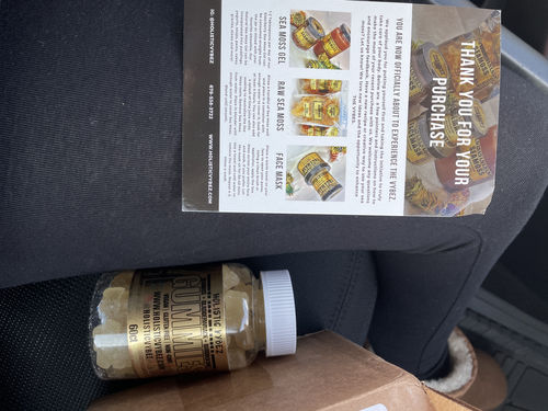 Customer photo review of Organic Sea Moss Gummies - Natural Sea Moss and Bladderwrack with Burdock root Gummy - 60 Gummies