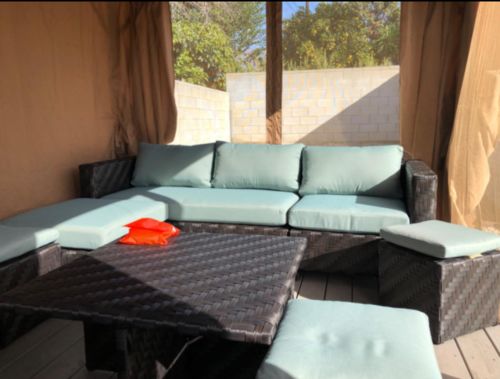 Customer photo review of 10'x10' Outdoor Hardtop Gazebos Galvanized Steel with Netting & Curtains