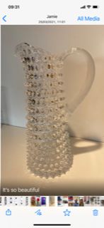Customer photo review of Crystal Hobnail Jug Tall