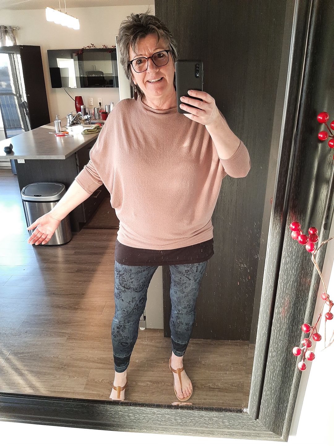 Customer photo review of Jolie All Day Slouch Sweater (Mauve)