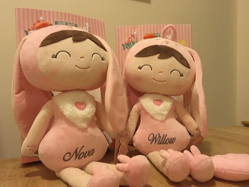 Customer photo review of Personalized Bunny Leyadoll with Gift Bag - 2 Skin Tones