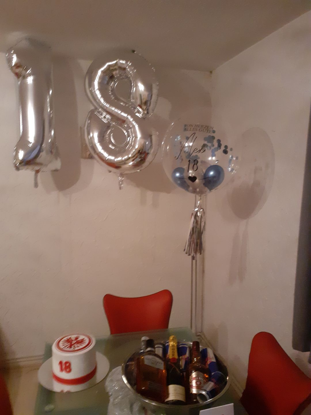 Customer photo review of Blue Silver Love Designer Ballon