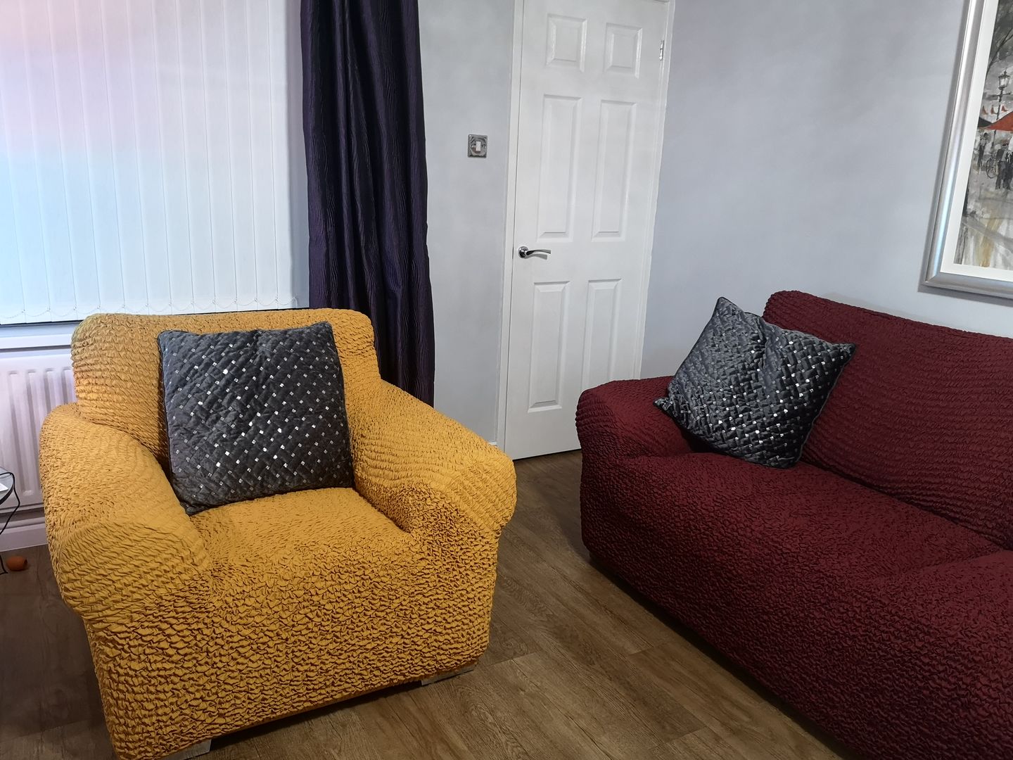Customer photo review of Arm Chair - Mango   Microfibra