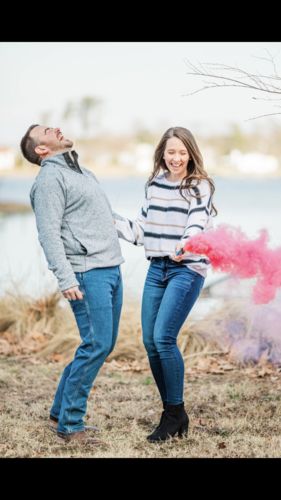 Customer photo review of Gender Reveal Smoke Bombs [Pink or Blue] Ring Pull (90 Sec) Discreet Label