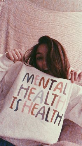 Customer photo review of Mental Health Is Health -- Sweatshirt