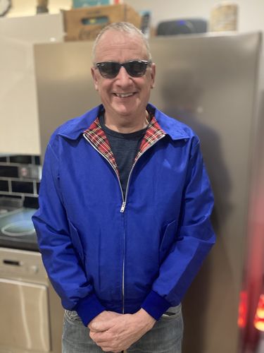 Customer photo review of Mens Classic Harrington Jacket - Royal Blue
