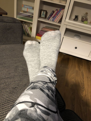 Customer photo review of Women's Cashmere/Merino Wool Blend Non-elastic Sock  - Clearance 3PK