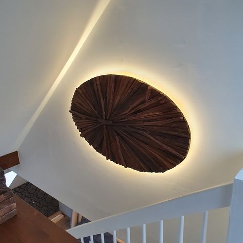 Customer photo review of Holz Wand Lampe LUNAR