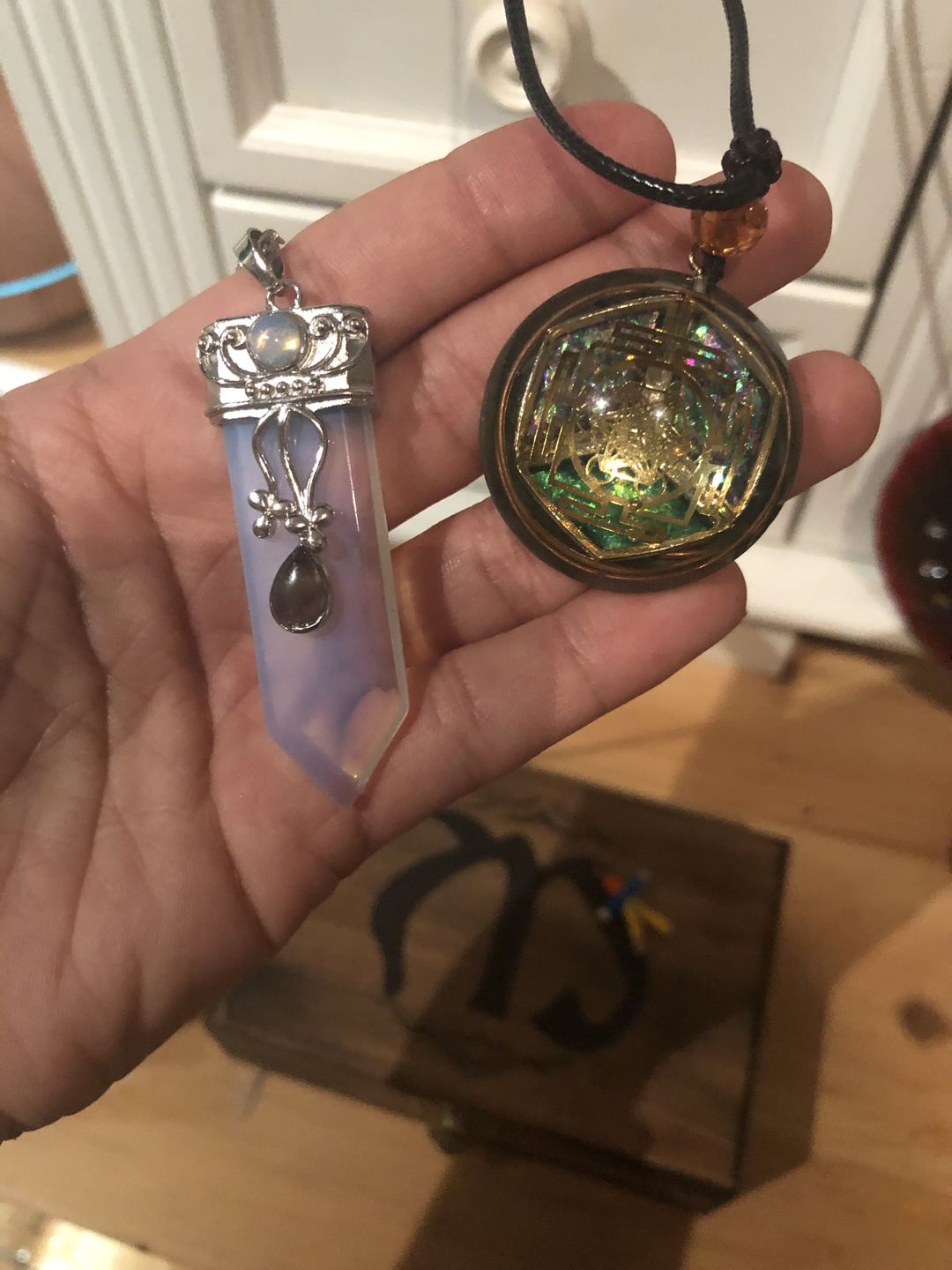 Customer photo review of Goddess Protection Necklace