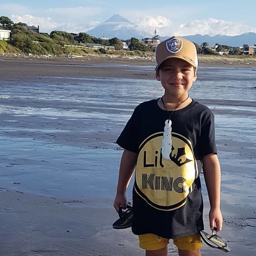 Customer photo review of MLW By Design - Lil King Tee | Gold Print