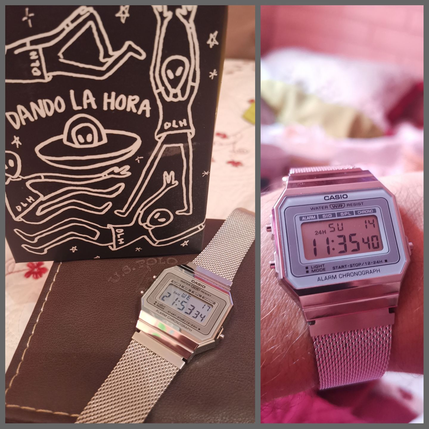 Customer photo review of Reloj Casio Vintage A700WM-7ADF Plateado Milanese Slim