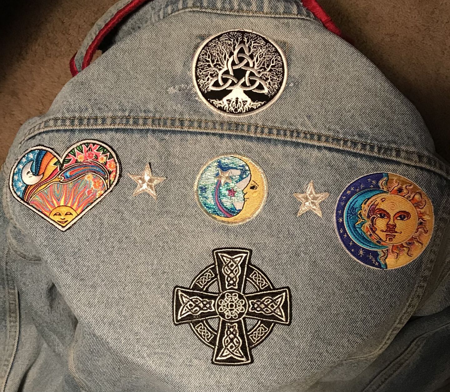 Customer photo review of Sun, Moon and Stars Patch
