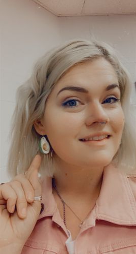 Customer photo review of The Book of Pop Out Earrings