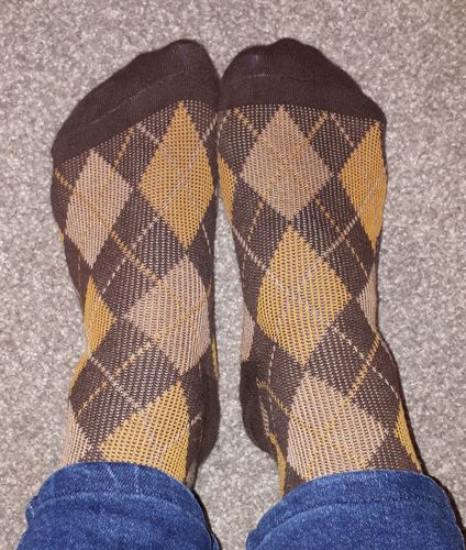 Customer photo review of Women Plaid Pattern Socks(2 Pairs)