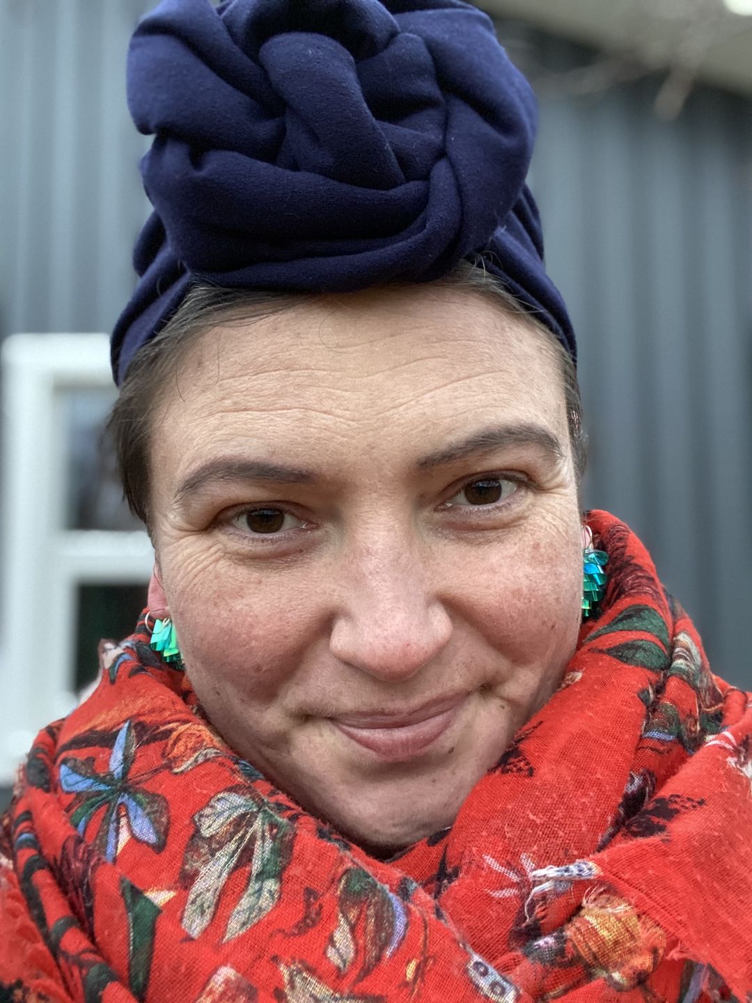 Customer photo review of Turban - navy i 1940er stil