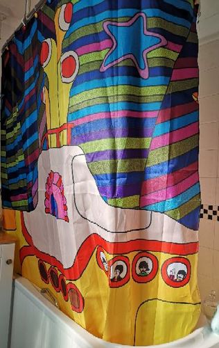 Customer photo review of Famous Abstract Art Beatles Album Yellow Submarine Shower Curtain