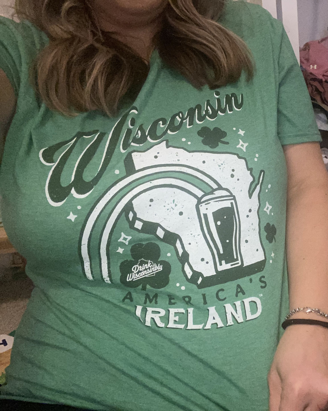 Customer photo review of “Wisconsin America's Ireland” T-Shirt