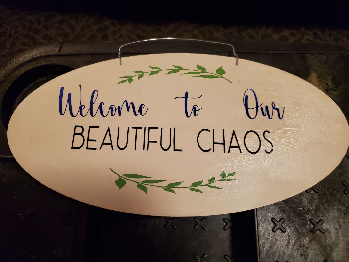 Customer photo review of Unfinished Wooden Oval Shape - Craft - up to 24" DIY