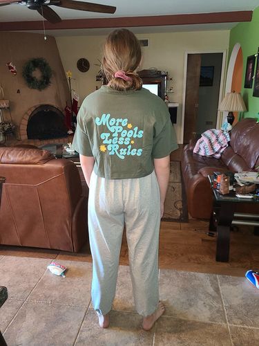 Customer photo review of Double Waistband Sweatpant