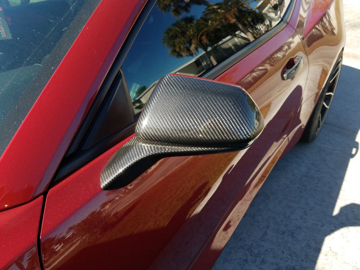 Customer photo review of [Set] Carbon Fiber Mirror Cover for Chevy Camaro 2016-2020