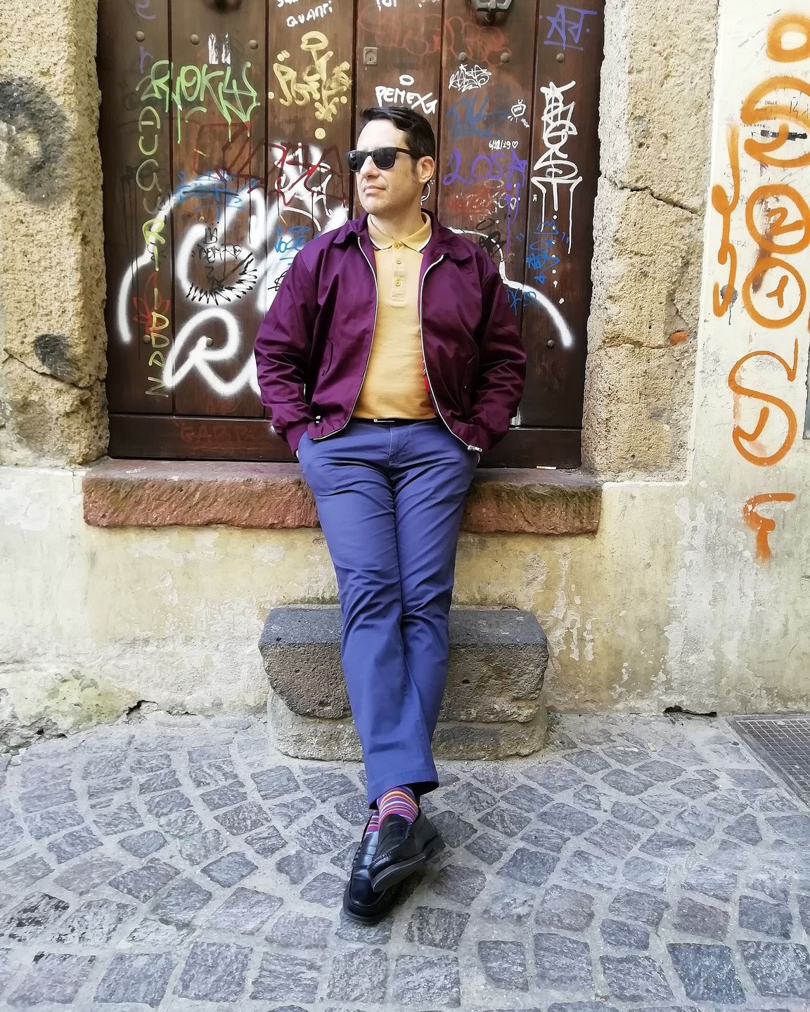 Customer photo review of Harrington Jacket - Burgundy