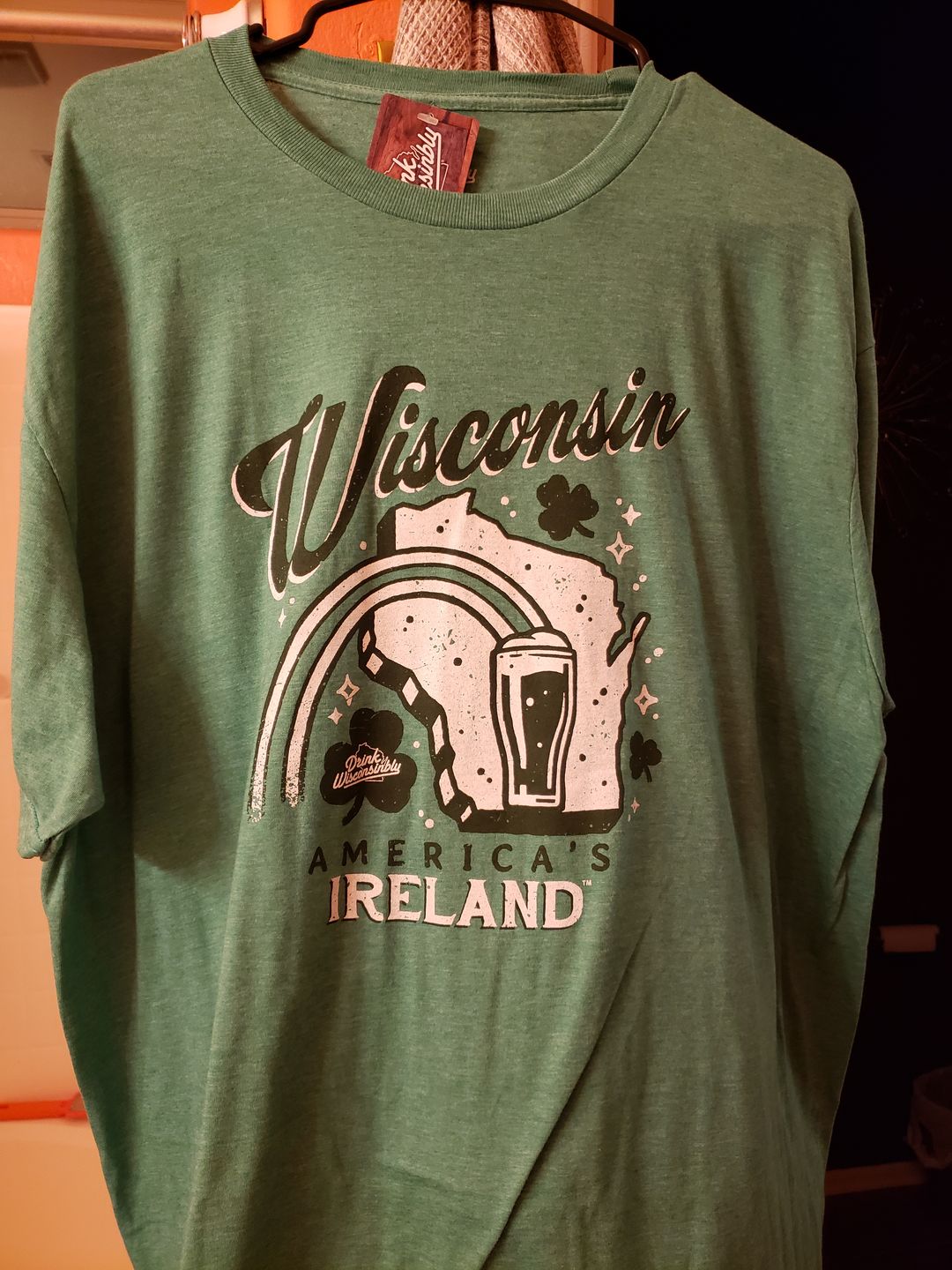 Customer photo review of “Wisconsin America's Ireland” T-Shirt