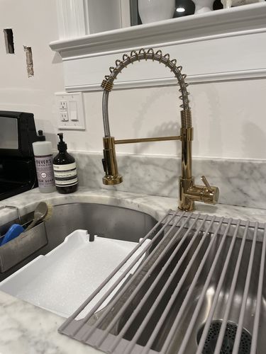Customer photo review of Spiro Single-Hole Kitchen Faucet with Pull-Down Spring Spout