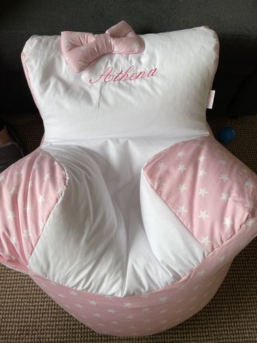 Customer photo review of Personalised Pink Star Bean Bag Chair