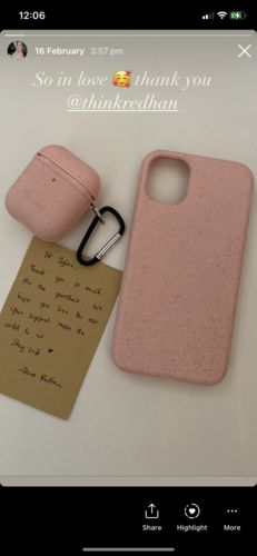 Customer photo review of Eco Friendly AirPod Case - Blush Pink