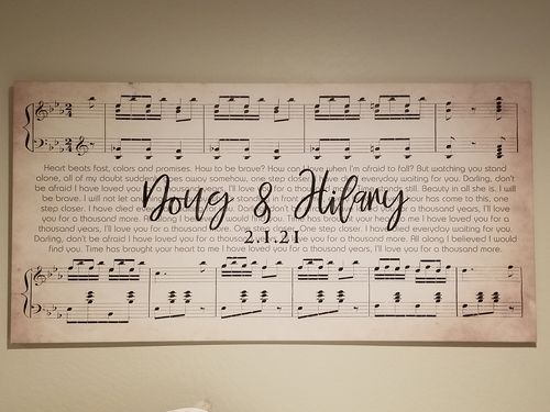 Customer photo review of Custom Couple Music Premium Canvas - Ready to Hang