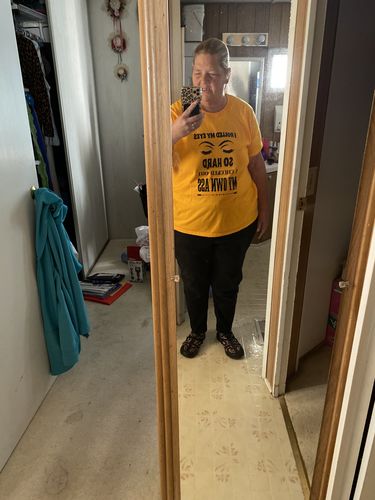Customer photo review of "ROLLED EYES" T-SHIRT.