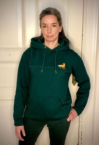 Customer photo review of Fuchs Spur - Bio Unisex Hoody Siebdruck (PREMIUM)