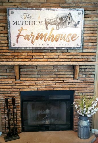 Customer photo review of Rustic Farmhouse Sign