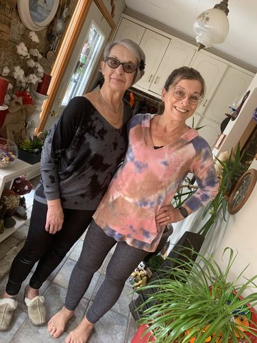 Customer photo review of Bee Free Tie Dye Hoodie (Brown)
