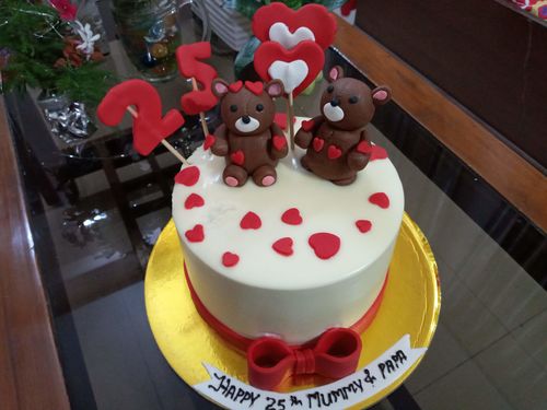 Customer photo review of Teddy And Love Cake