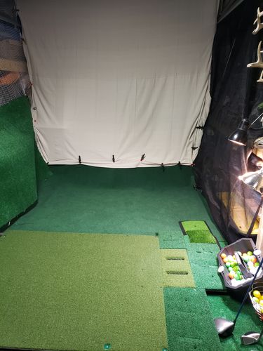 Customer photo review of FairwayHero Golf Mat | Portable Golf Hitting Practice Mat